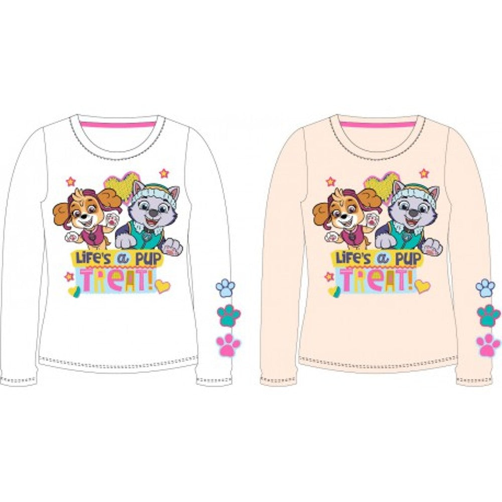 Langarmshirt Paw Patrol (weiß/rosa)