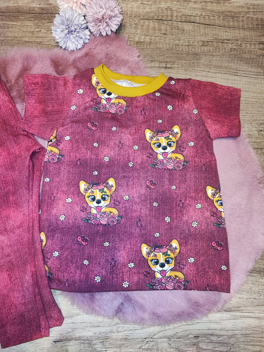 Leggings mit T-Shirt Set Gr. 86/92 - Handmade Kinder Outfit