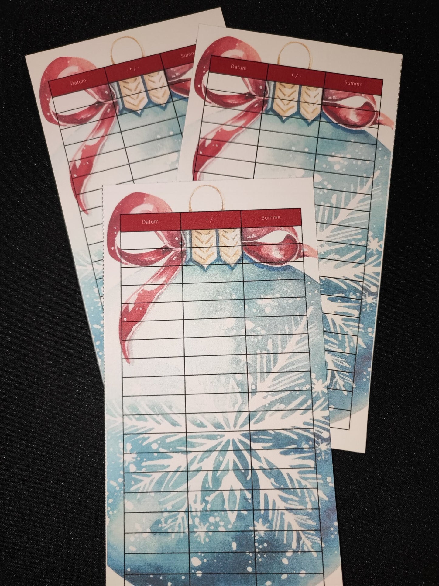 Sparchallenge Weihnachten Set - 5 Spar Challenges in grün oder rosa