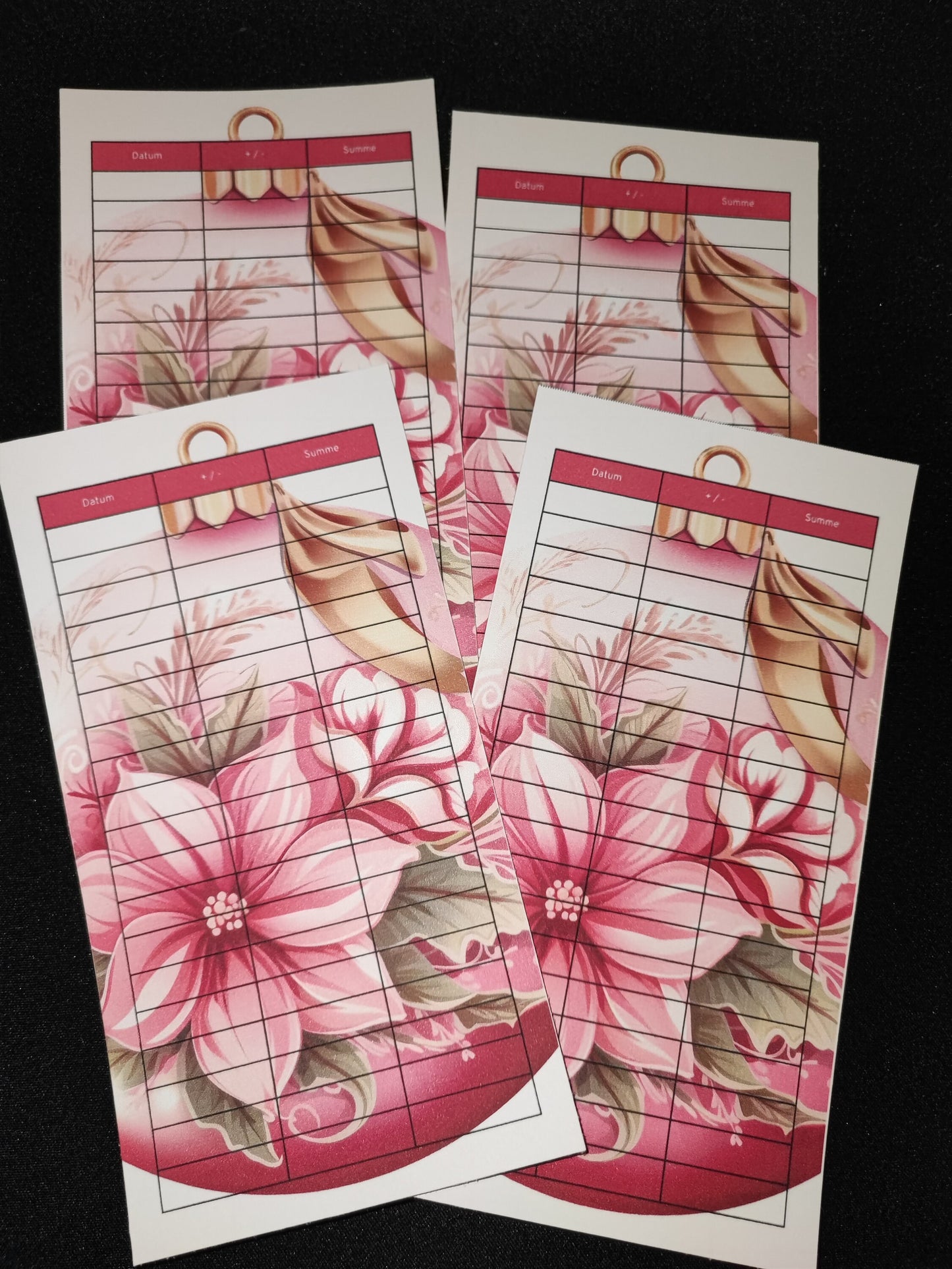 Sparchallenge Weihnachten Set - 5 Spar Challenges in grün oder rosa