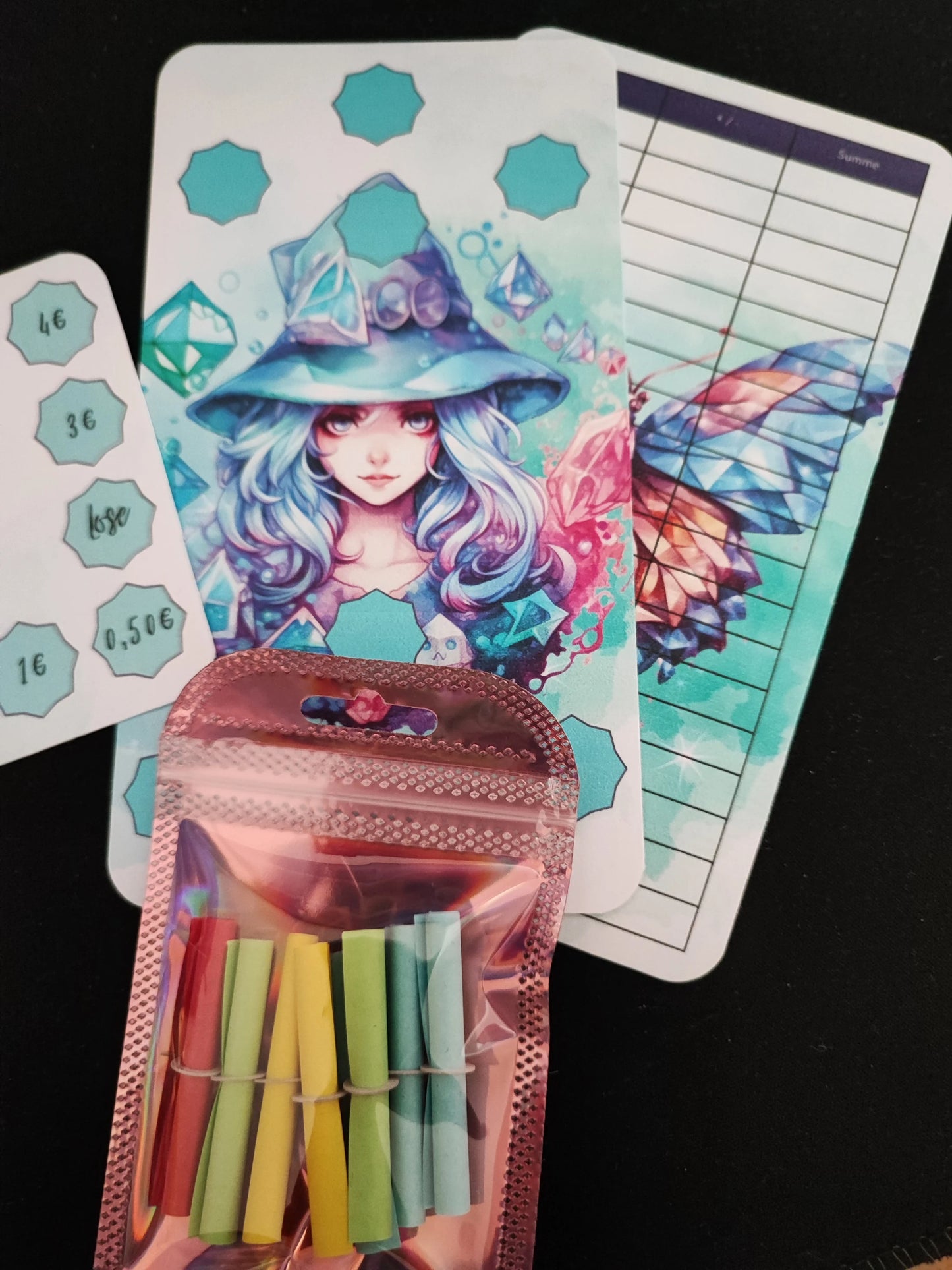 Sparspiel Kristalwelt/Lose/rubbel/Würfel / A6