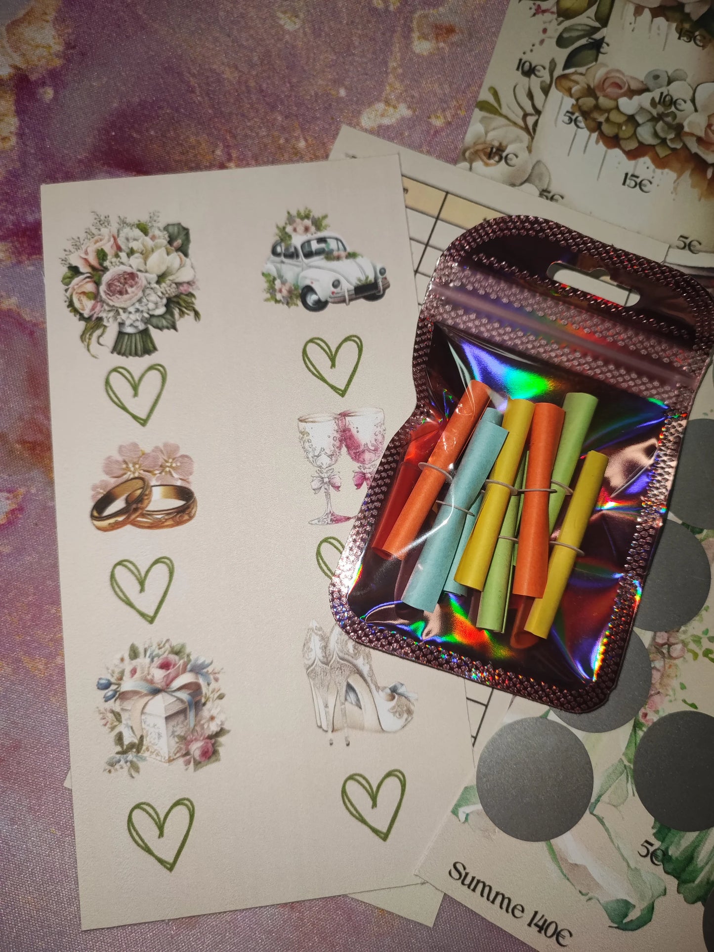 Sparchallenge A6 Hochzeit / Umschlagmethode