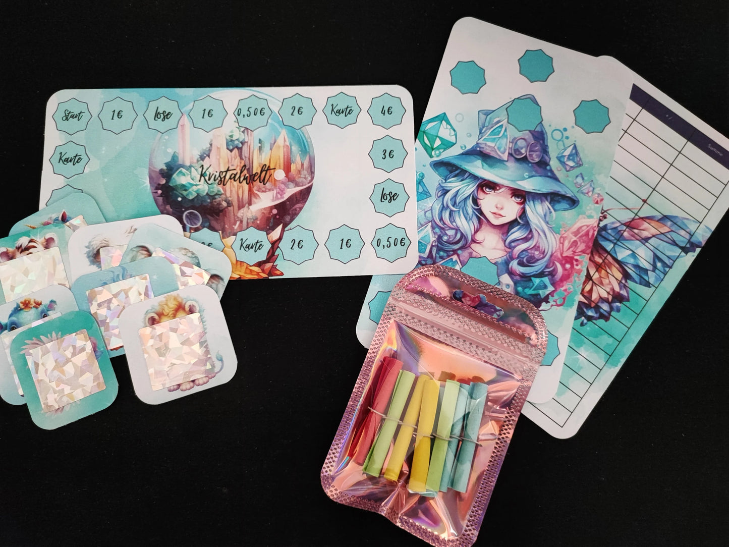 Sparspiel Kristalwelt/Lose/rubbel/Würfel / A6