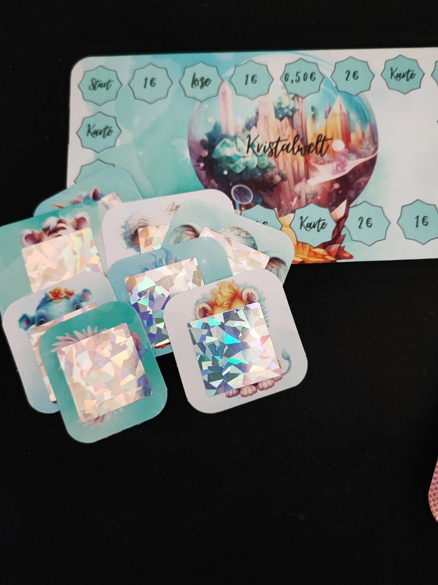 Sparspiel Kristalwelt/Lose/rubbel/Würfel / A6