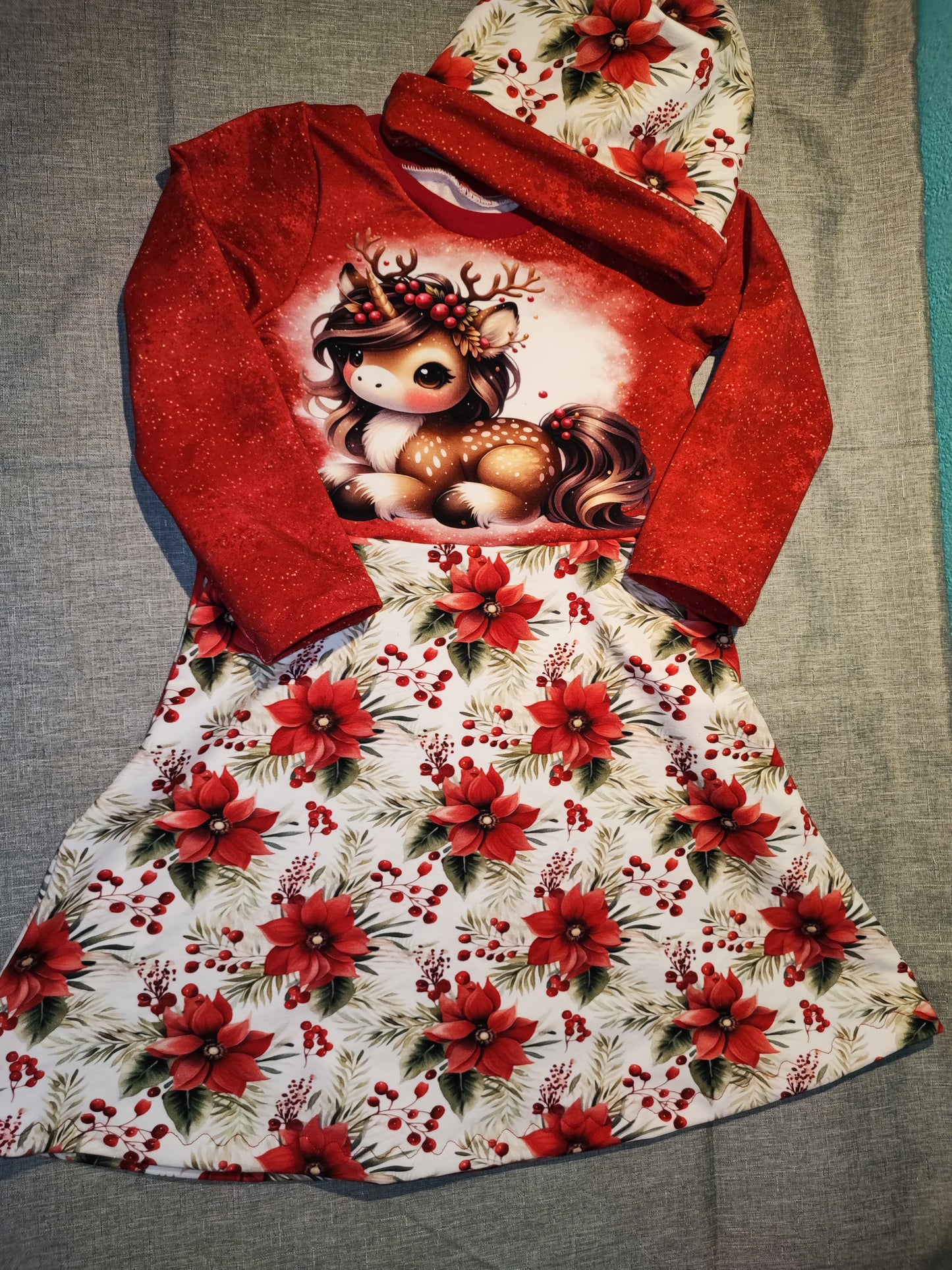 Kleid winterzauber gr. 104 mit Mütze