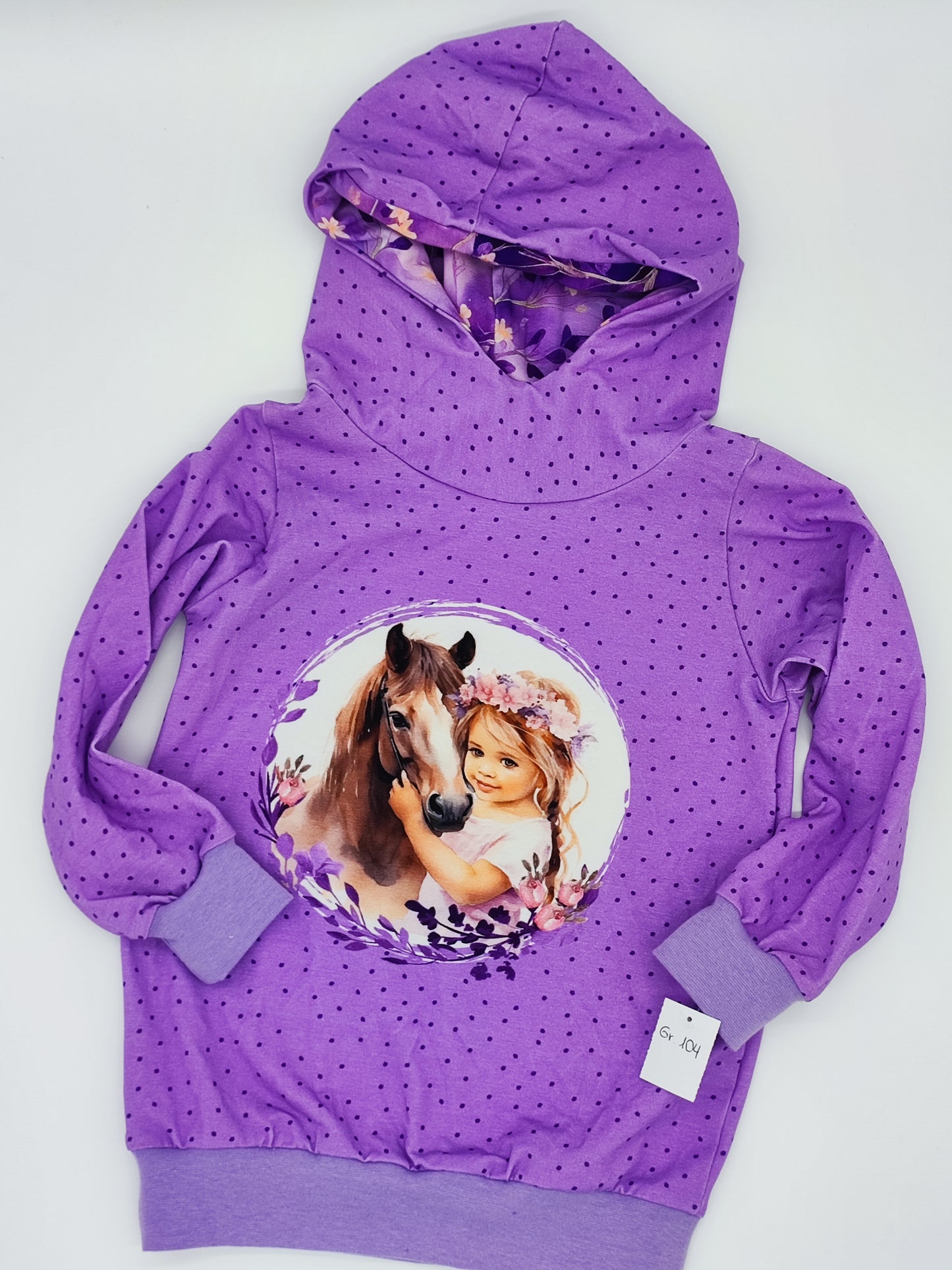Kapuzenpullover Pferdemädchen gr. 104
