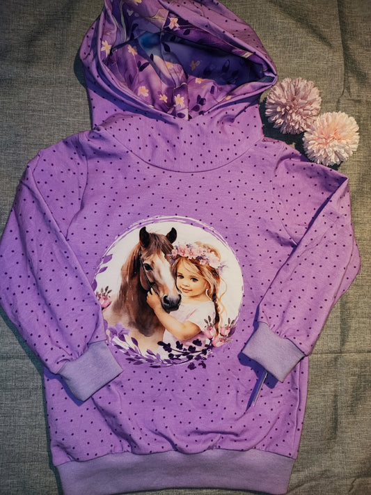 Kapuzenpullover Pferdemädchen gr. 104