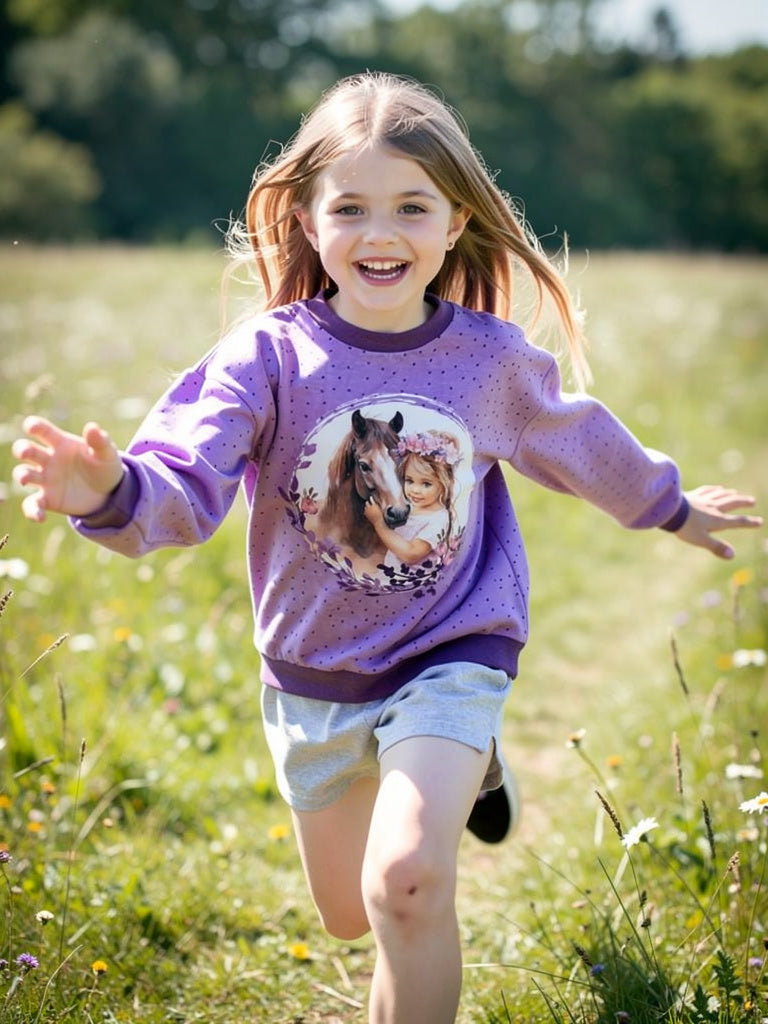 Pferdemädchen Pullover Gr. 92