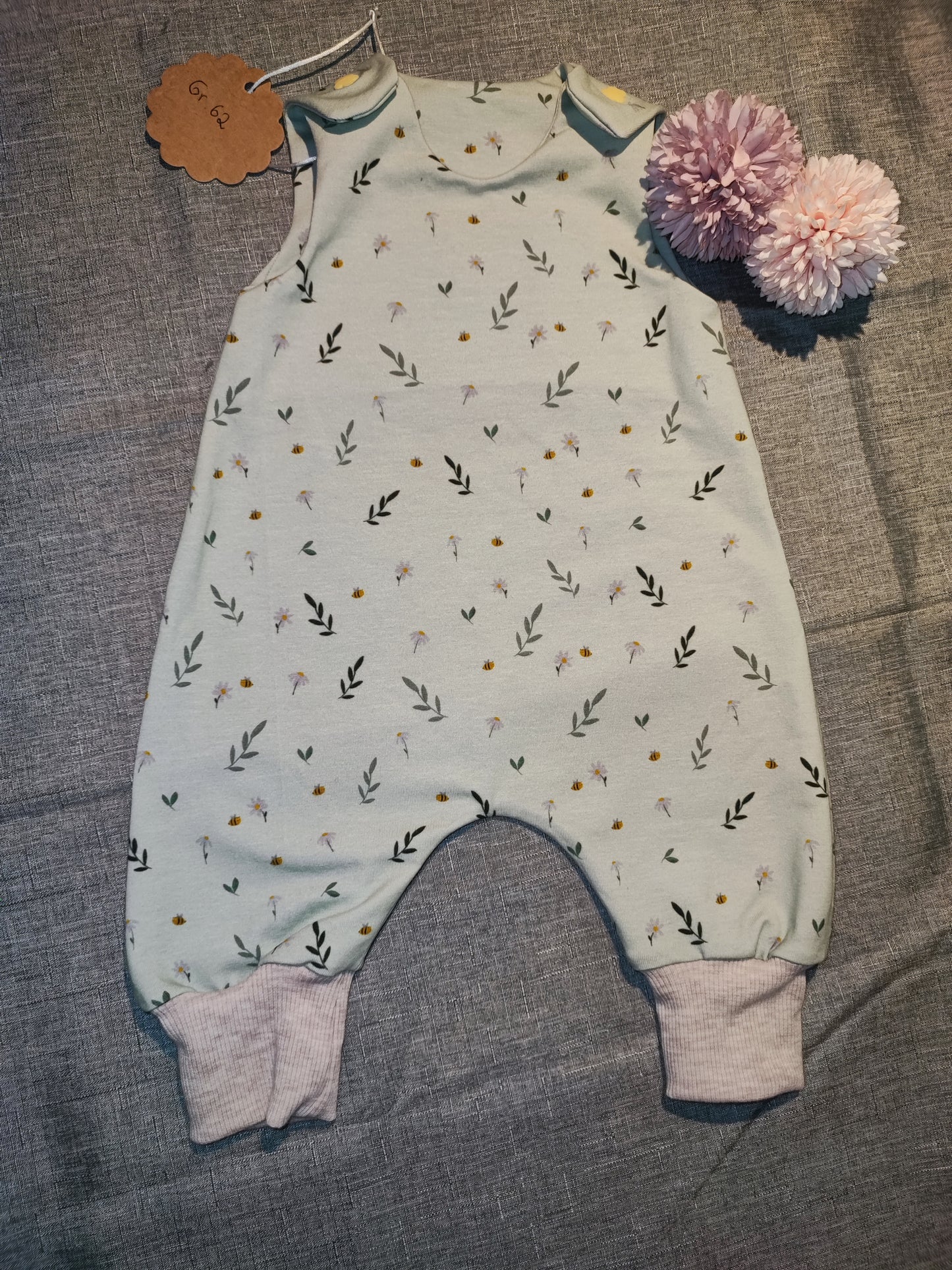 Strampler Bienen und Blumen gr. 62