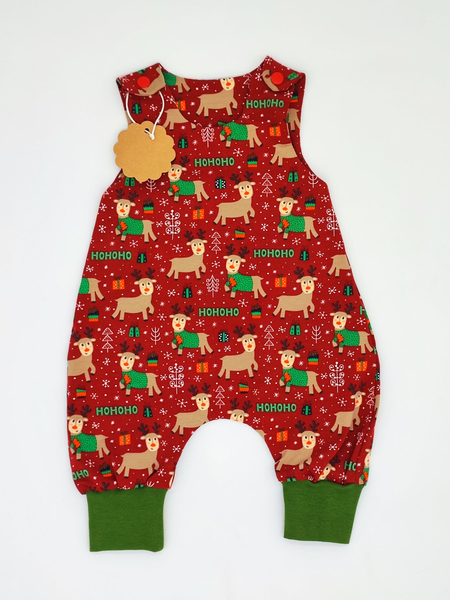 Baby Strampler Winterzauber Gr. 62 - Handmade Jersey Winterkollektion 2025