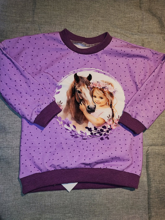 Pferdemädchen Pullover Gr. 92