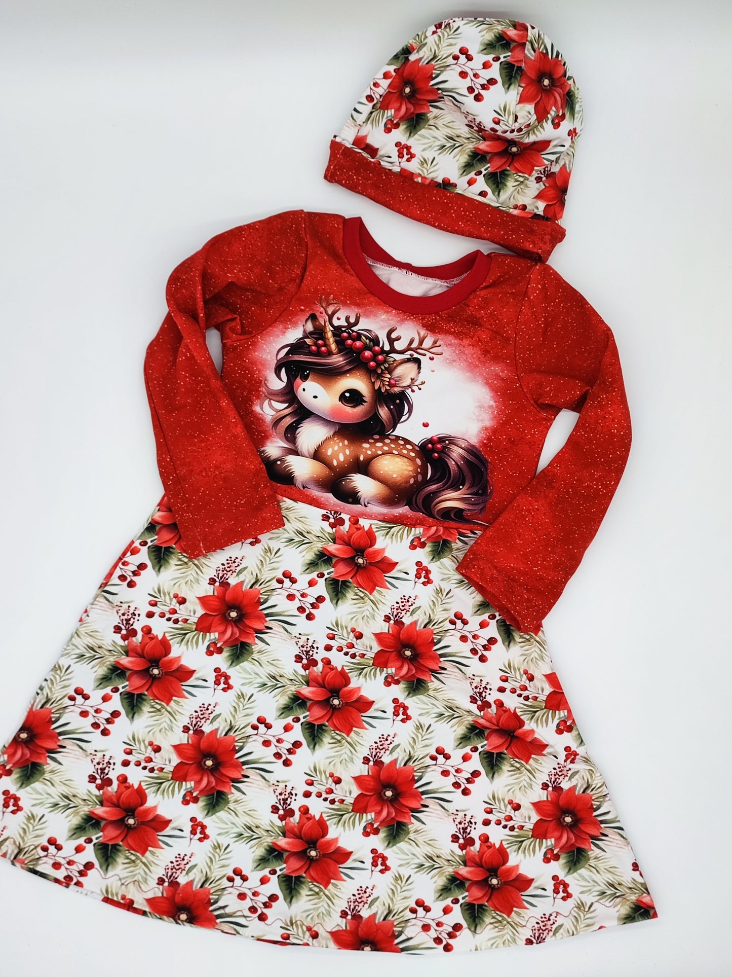 Kleid winterzauber gr. 104 mit Mütze