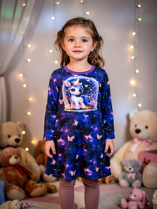 Einhorn Kleid Gr. 122